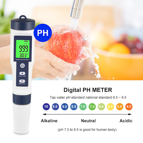 Trådlös smart Ph-mätare för akvarier och pooler - Omfattande