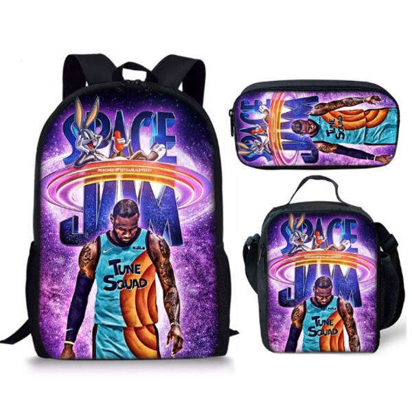 3 kpl/setti jalkapallo tähti reppu opiskelija koululaukku 16 pencil case