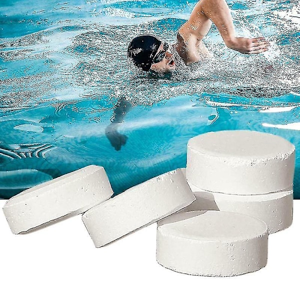 50 stk klortabletter multifunksjonell øyeblikkelig desinfeksjon for svømmebasseng badekar spa 2 gram per tablett