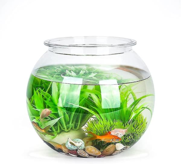 Fiskeskål. Rundt Akvarium i Plastik. 20 Cm