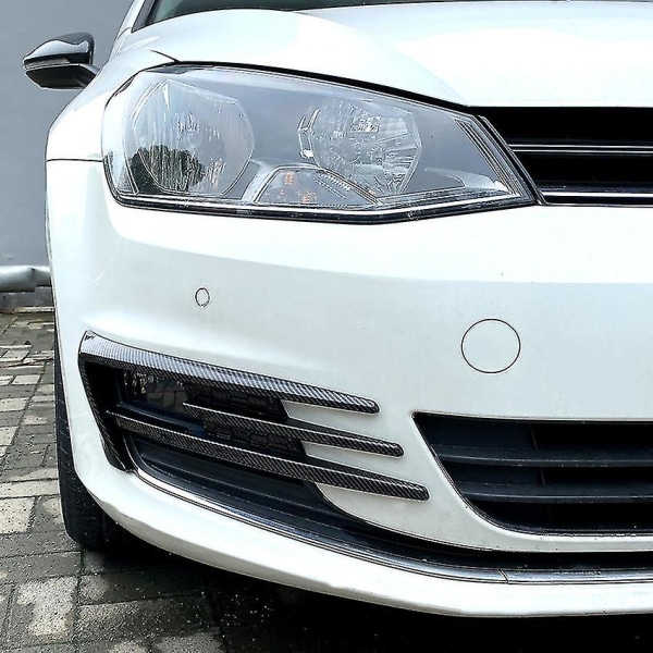 For Golf 7 Mk7 2014 2015 2016 2017 Frontfanger Tåkelysgitter Tåkelys Øyenbryn Deksel Karbonfiber