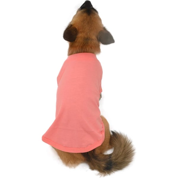 NYT kæledyrstøj Hundekostumer Gravhundetøj Blank T-shirt Letvægts-T-shirts til gravhunde, Corgi 100 % bomuld Lotus pink D-XL