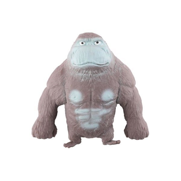 Gorilla figurlegetøj, super stort squishy gorilla elastisk gorilla abelegetøj, blød stretch gorilla figur latex gorilla fidget legetøj Grey 15*12