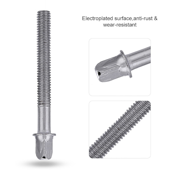 6 st Standard 6 * 60mm Bastrumma Nyckel Spännstång Set Ersättning Tillbehör