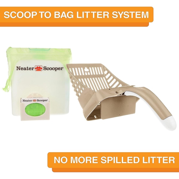 Cat Litter Scoop och 15 Refill Bag Bundle - Cat Litter Sifte