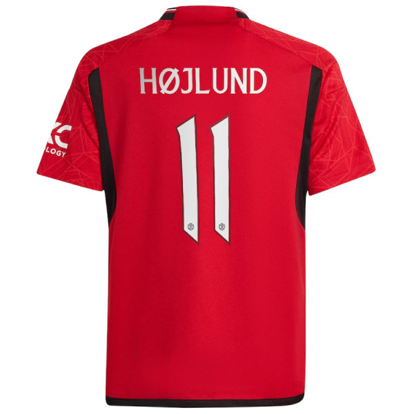 Manchester United Boys Shirt Hjemmedrakt 2023/24 OFFISIELL fotballgave Red Rasmus Hojlund 15-16 Years