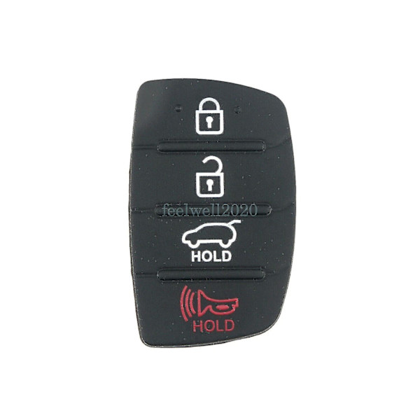 For Hyundai 4 knappers fjernkontroll erstatning gummi pute innlegg I20 I30 I40 Ix35 Ix45