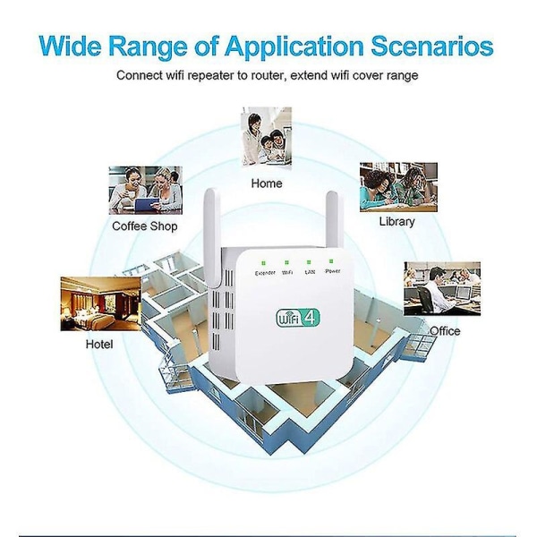 1200mbps langaton Wifi-vahvistin Repetidor Repeater White EU plug