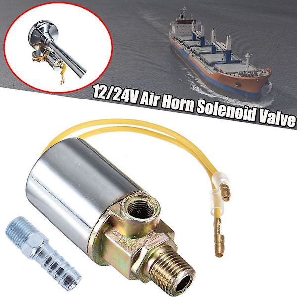 12v / 24v Magnetventil Luft Horn Ventil Heavy Duty Elektrisk Ventil 1/4\" Npt 180 Psi Til Bil Tog Lastbil Båd Luft Horn Tilbehør