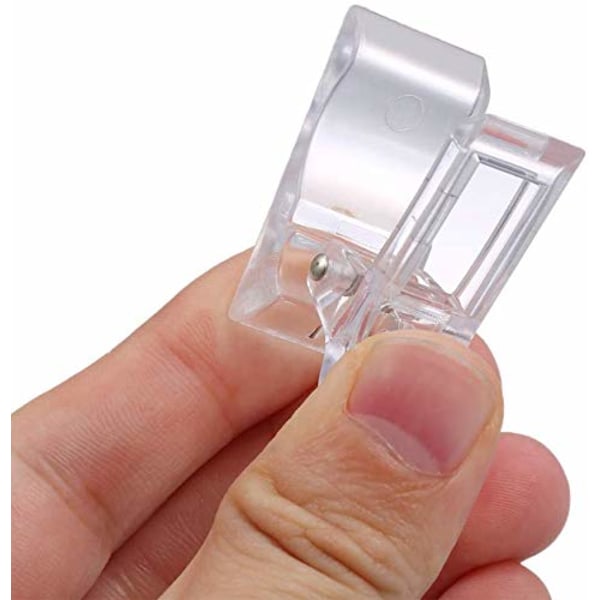 10 kpl Nail Tips Clip Quick Building geelille, Muovinen läpinäkyvä Kynsiklipsit geelille Sormen kynsien pidennys UV LED Builder Tee-se-itse set