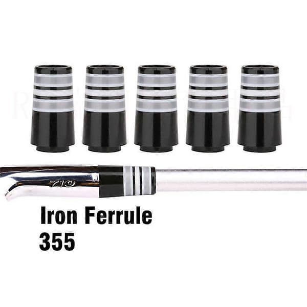 5 stk. Golf Ferrules for 0.355 Tip Irons Skaft Sleeve Adapter Ferrule Golf Jernkølle Ferrules Erstatning, Grå