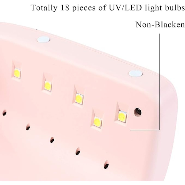 48W Professionell LED-lampa för nageltorkning med solljus, snabbhärdande för alla gellack, nagelkonstverktyg, smart timerutrustning