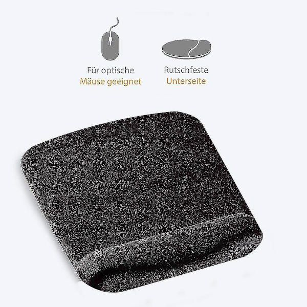 Minneskum Ergonomisk Musematte Med Sklisikker Base For Bærbar PC, Datamaskin