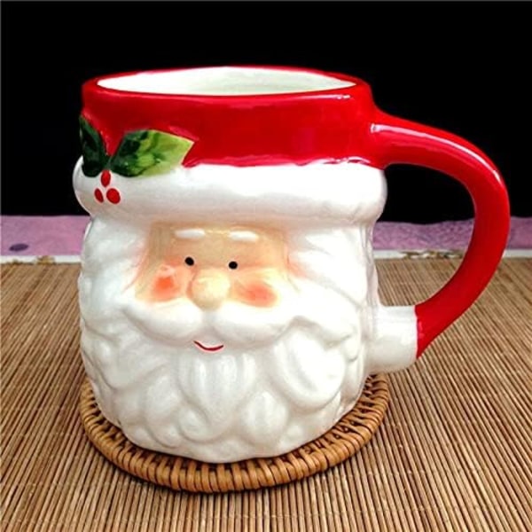 Julmugg Keramisk Djurkopp Santa Claus Älg Par Vattenkvarn Mjölk Kaffe Te M santa claus without lid