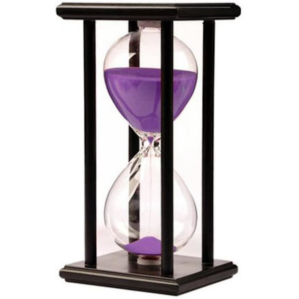 30 Minuters Sandtimer Klocka 30 Minuter Träram Sandglas Timer Heminredning Skrivbordsdekoration Kökstimer Sandtimer Lila