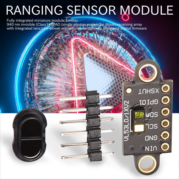 VL53L1X 3V-5V Afstandstijd-van-vlucht Sensor Module 400cm Afstandsmeting Extensie Board Module voor