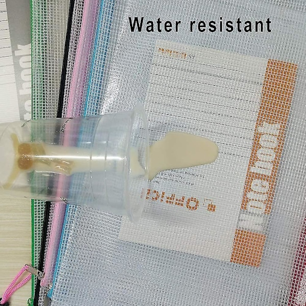 Plastlommebøker - 24 stk plastmapper Dokumentlommebøker A5 Ziplock-poser Plastlommer