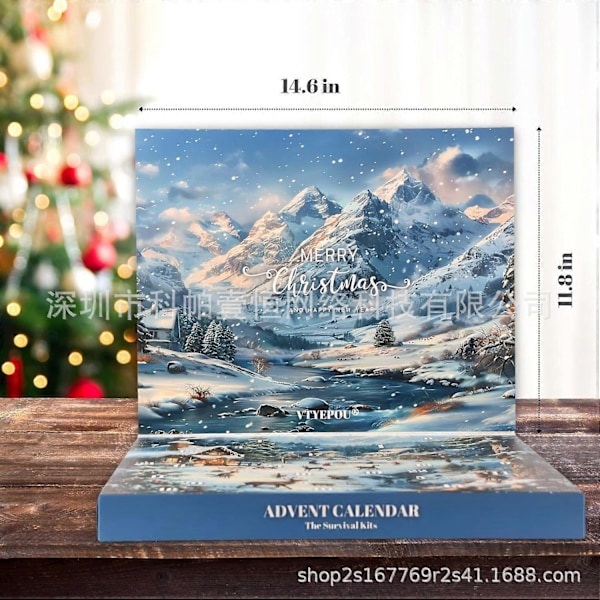 Julkalender Överlevnadskit Julkalender 2024 Utomhus Blind Box Utomhusentusiast Jul Blind Box