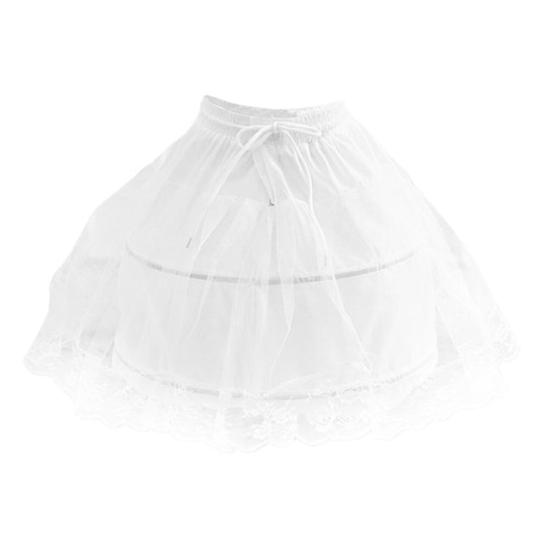 Hvide gallakjoler Kjole Underskørt 2 Layers Hoops Petticoat