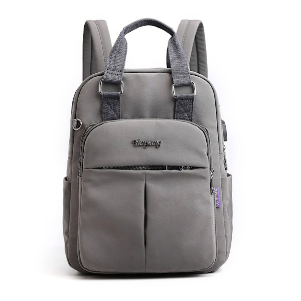 Laptop-ryggsäck USB-laddning Ryggsäck reseryggsäck skolväska dark gray