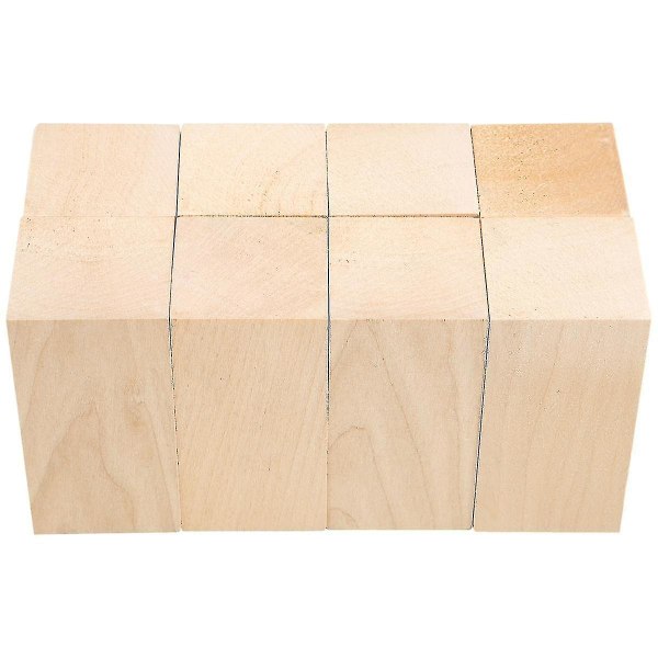 Basswood Carving Block 4 X 2 X 2 tum, Whittling Wood Carving Block Kit Vuxna nybörjare eller erfarna