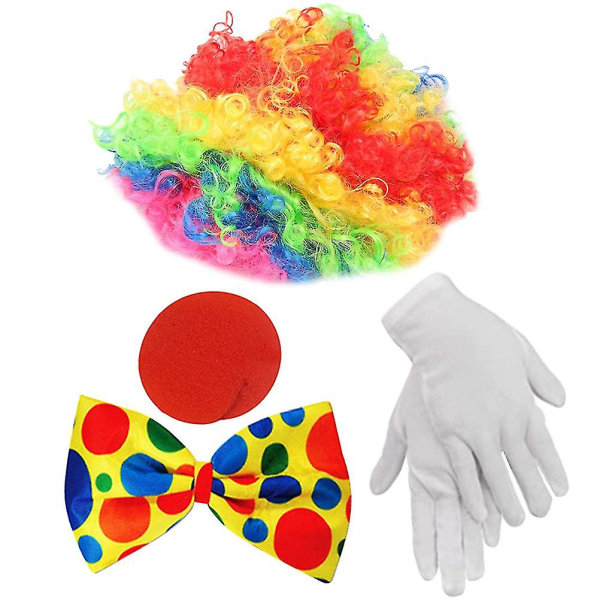 1 Set Clown Kostym Tillbehör Clown Kostym Prop Clown Glo