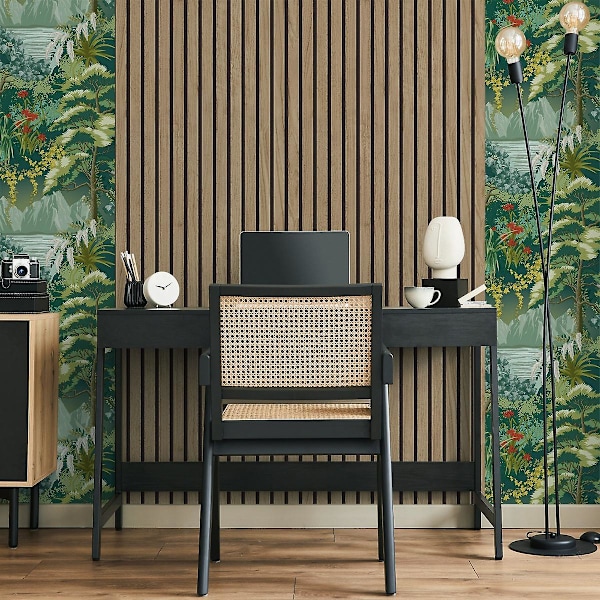 Panacea Wood Slats Tapet Valnøtt Belgravia 1157