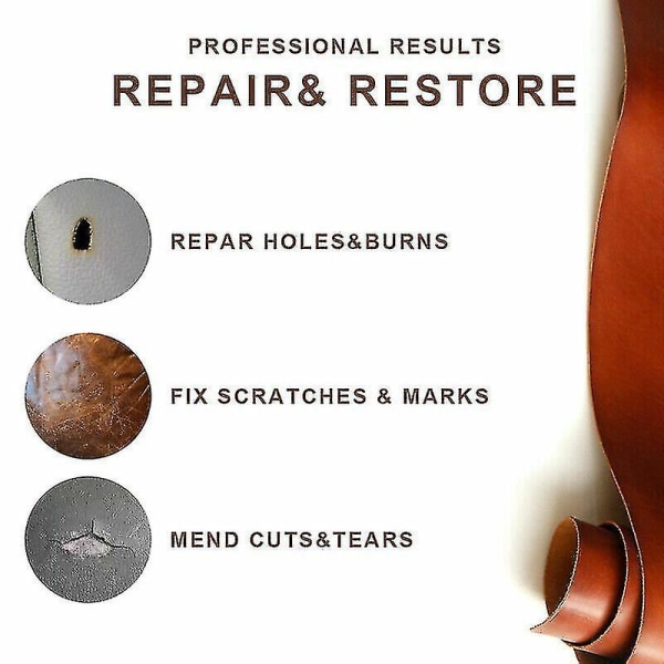 Advanced Leather Repair Gel Professional -nahan ja vinyylin korjaussarja Walnut