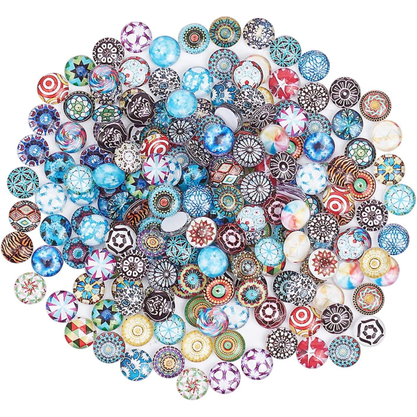 200 stk dekorativ mosaik cabochons til håndværk og smykker