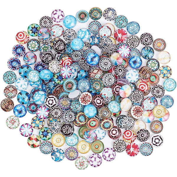 200 stk. dekorative mosaik cabochoner til håndværk og smykker
