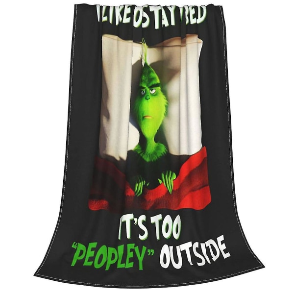 The Grinch tæppe blødt hyggeligt gaver julefest soveværelse dekoration 4