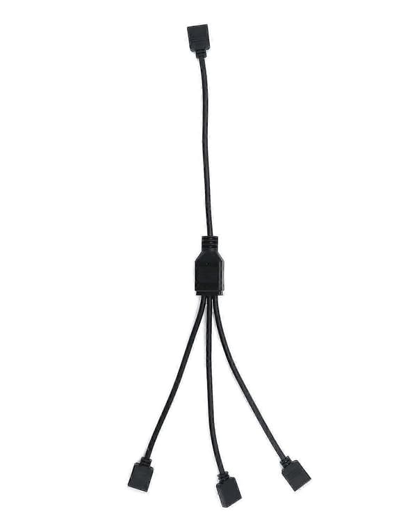 Argb Splitterkabel, 5 V, 3-benet, Argb Splitter, 1 Bus Til 3 Stik, 30 Cm, Til Cpu-køler Og 5 V Argb-blæser