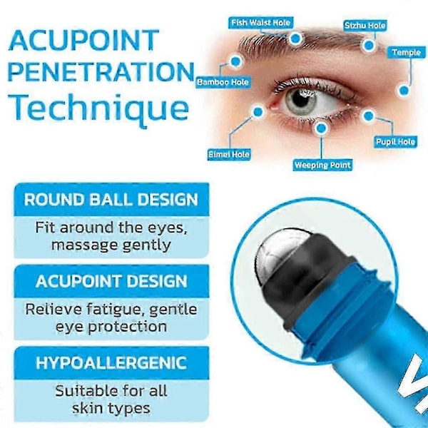 Vision Enhance Roller, Oftalmisk Vision Enhance Roller, Forbedrer Visuell Klarhet, Lindrer Øyeanstrengelse, Vision Enhance Roller For Kvinner Menn