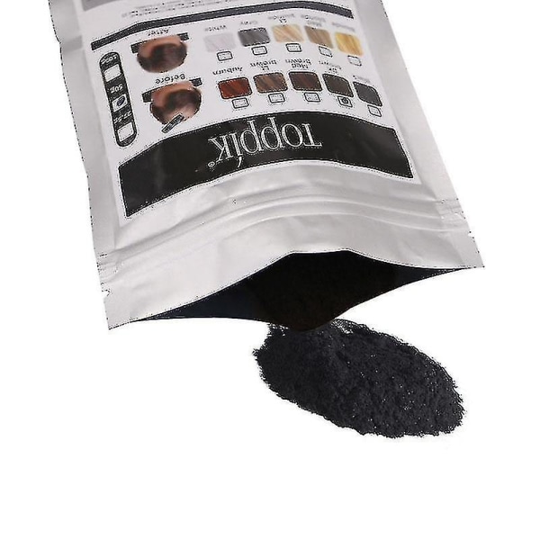 50 g pose med hårfiberpulver, ladepose for tykt hår i flere farger Black 27.5g