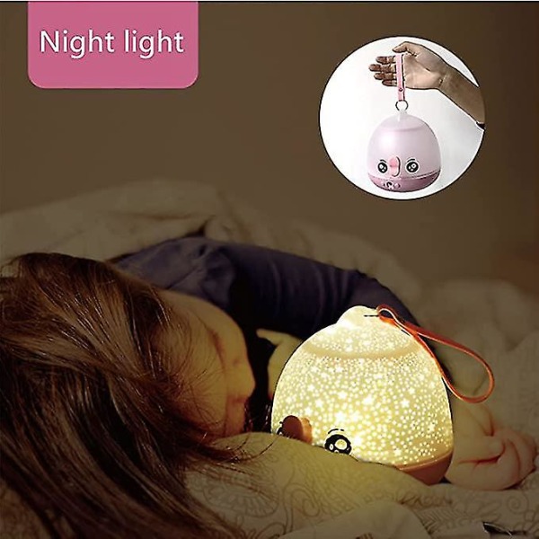 Fjernkontroll og timerdesign Havbunn Stjernehimmel Roterende Led Star-projektor for soverom, nattlys for barn, nattfarge månelampe for barn Ba