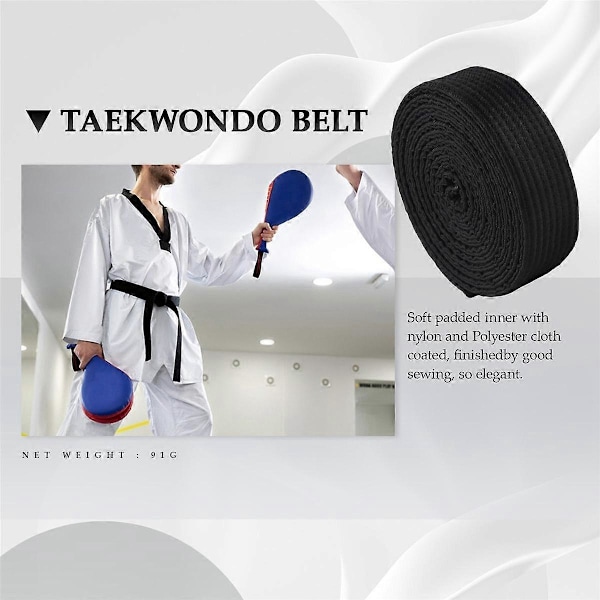 Kampsport Karate TaeKwonDo Kæde Blød Bælte Sort