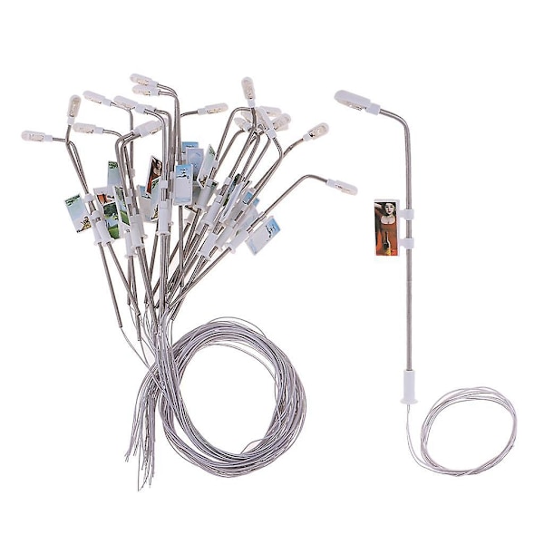 20 stk. Model Miniatur Gadelamper Ho Oo Skala Leds Hvid 1:150