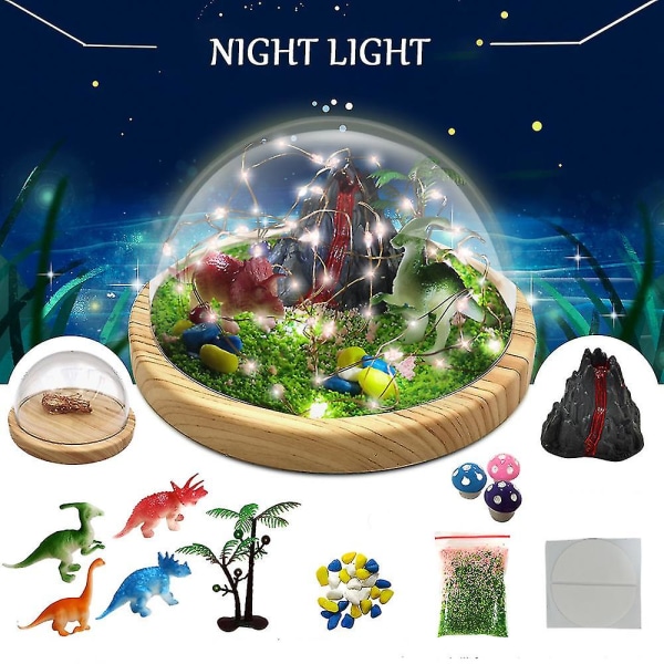 Dinosaur DIY Night Light Arts Crafts Bordsskiva Ornament dekoration för barn presenter