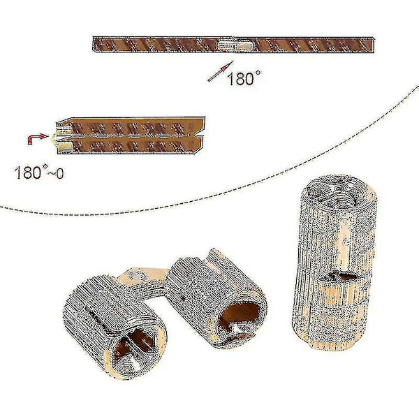 Sylinterisaranat Näkymätön sarana Messinkirunko sarana DIY-korurasiaan Käsintehty (12mm) 4kpl