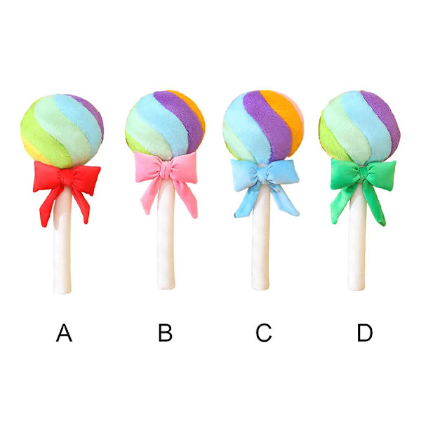 Lollipop plysjleketøy myk utstoppet godteri dukke soveromspute