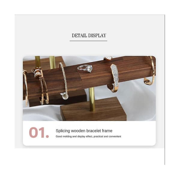 Antik træ display smykke tilbehør stativ, armbånd scrunchie holder display til , showcase S