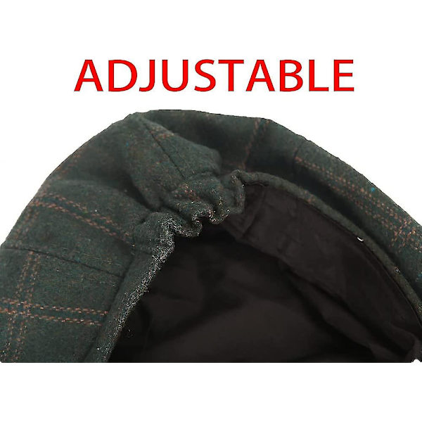 Rutiga damnyhetspojke hatt randig skärm basker för kvinnor tweed 8 panel hatt Ivy kepsar