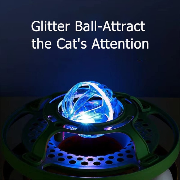 Cat Toy Roller 3-nivå platespiller Cat Interactive Toys Balls med Flash Balls