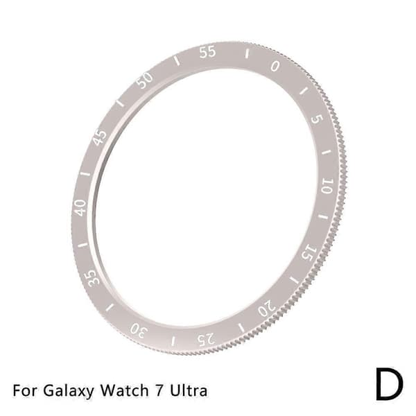 Velegnet til Samsung Watch7 47mm Ultra ur skala ring silver
