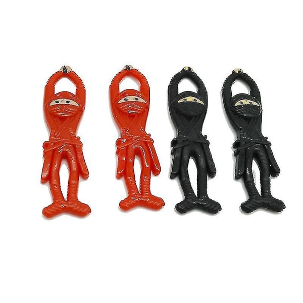 Stretchy Flying Ninjas, Bulk Pack Novelty Kids, Perfekt for fester, lommepenger leker eller premiepose fyllstoff 6stk tilfeldig farge