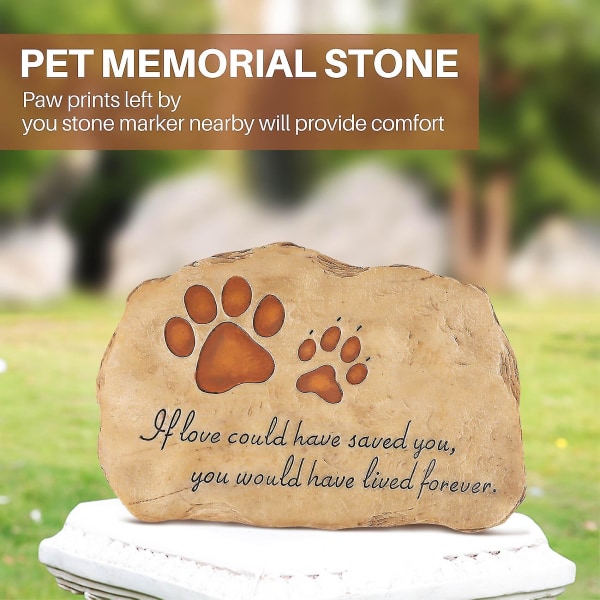 Pet Memorial Stone Marker för hund eller trädgård sten för älskade