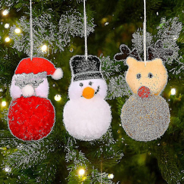 Juledekorasjoner Juletre Plysj Dukke Anheng Xmas Flanellet Ball Liten Anheng Jul