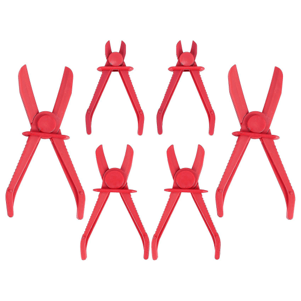 6 Pack Hose Clamp Pliers,line Pinch Pliers For Brake Hoses, Fuel Hoses, Lines,coolant Hoses,radiato