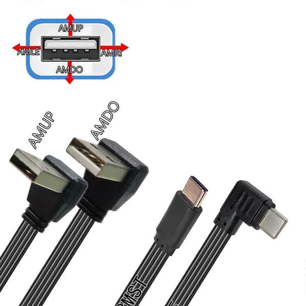 10-100cm Längd USB till Typ C Strömkabel 10W Snabbladdningssladd Stöder 480Mbps Dataöverföring för Telefoner och Surfplattor 0.5m AMDO CMUP