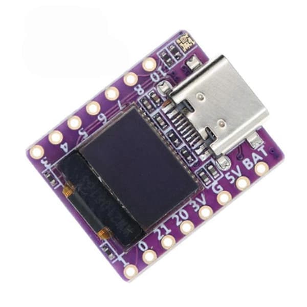 ESP32 Utviklingskort ESP32-C3 0.42 Tommers LCD-skjerm WiFi Bluetooth for Micropython (med LCD)